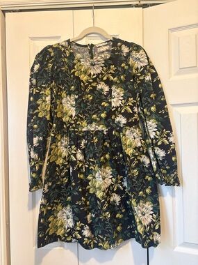 Batsheva x Laura Ashley Mini Dress - Green & White Blooms
